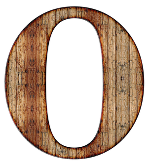 Rustic Wooden Letter O