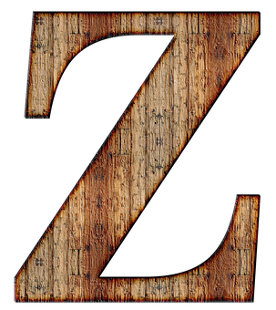 Rustic Wooden Letter Z