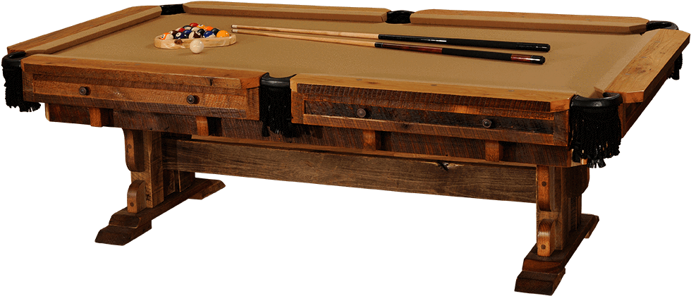 Rustic Wooden Pool Table