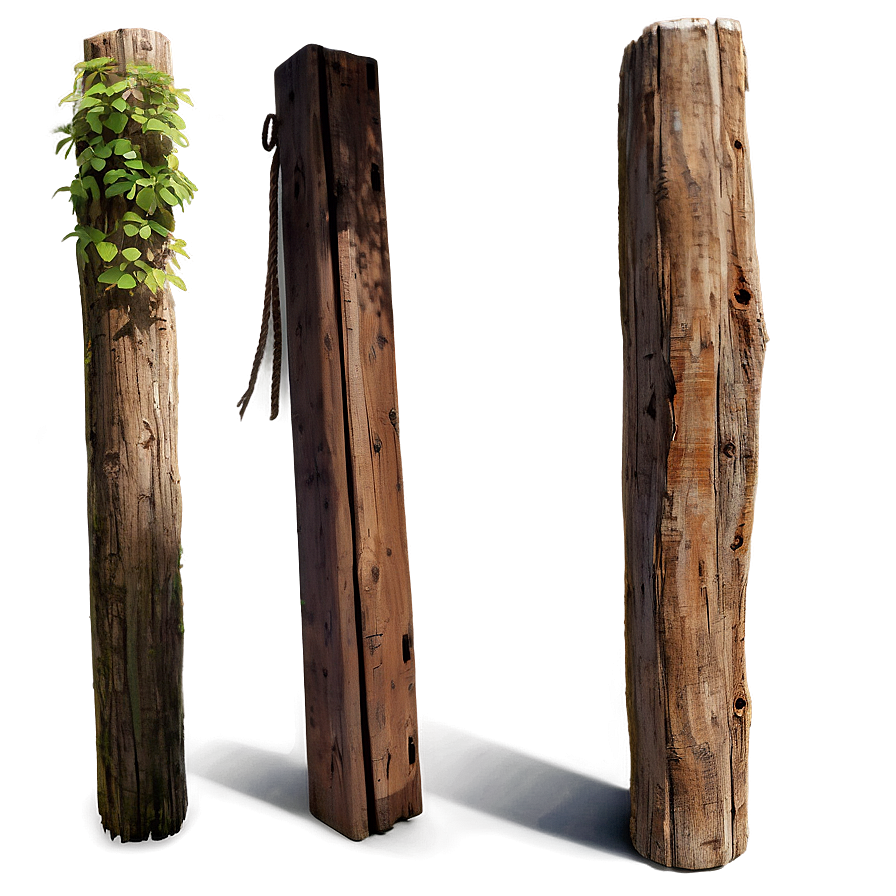 Rustic Wooden Post Png Prg