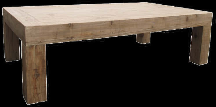 Rustic Wooden Table Isolated