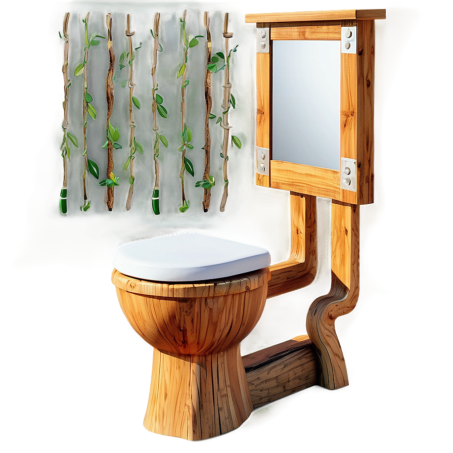 Rustic Wooden Toilet Png 05042024