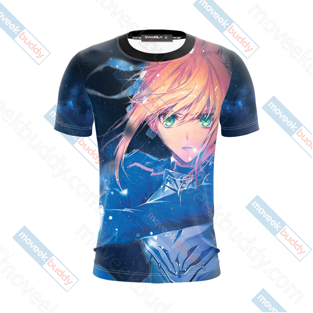 Saber Anime Character T Shirt Design