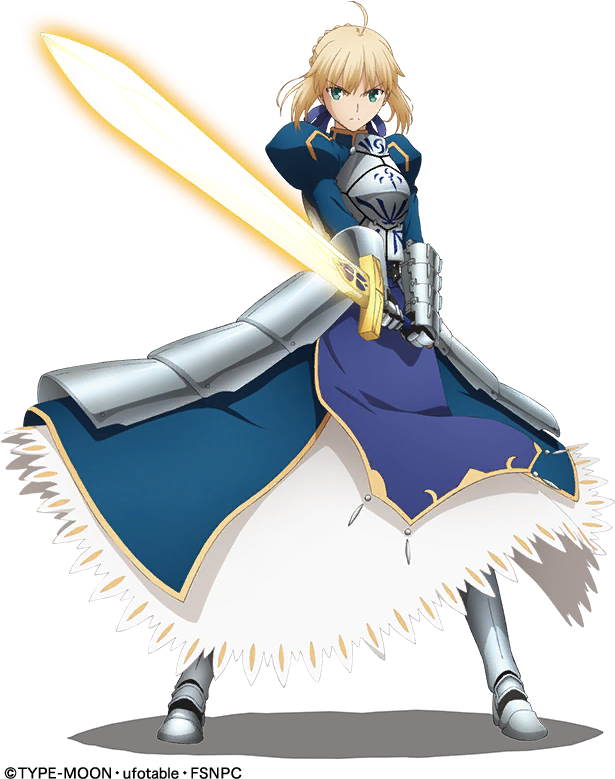 Saber Anime Character With Sword