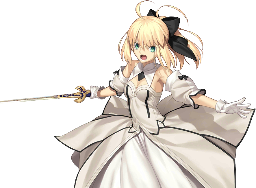 Saber Anime Character With Sword