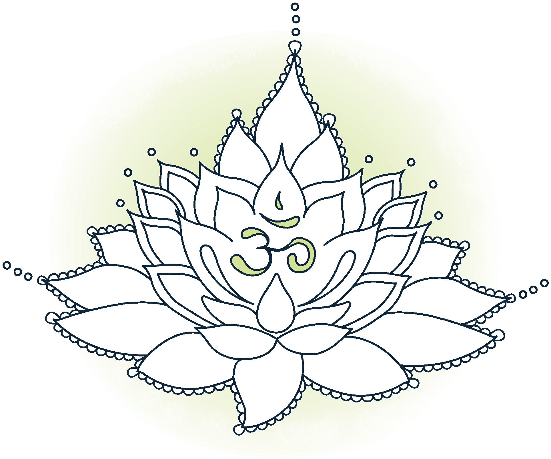 Sacred Lotus Om Symbol