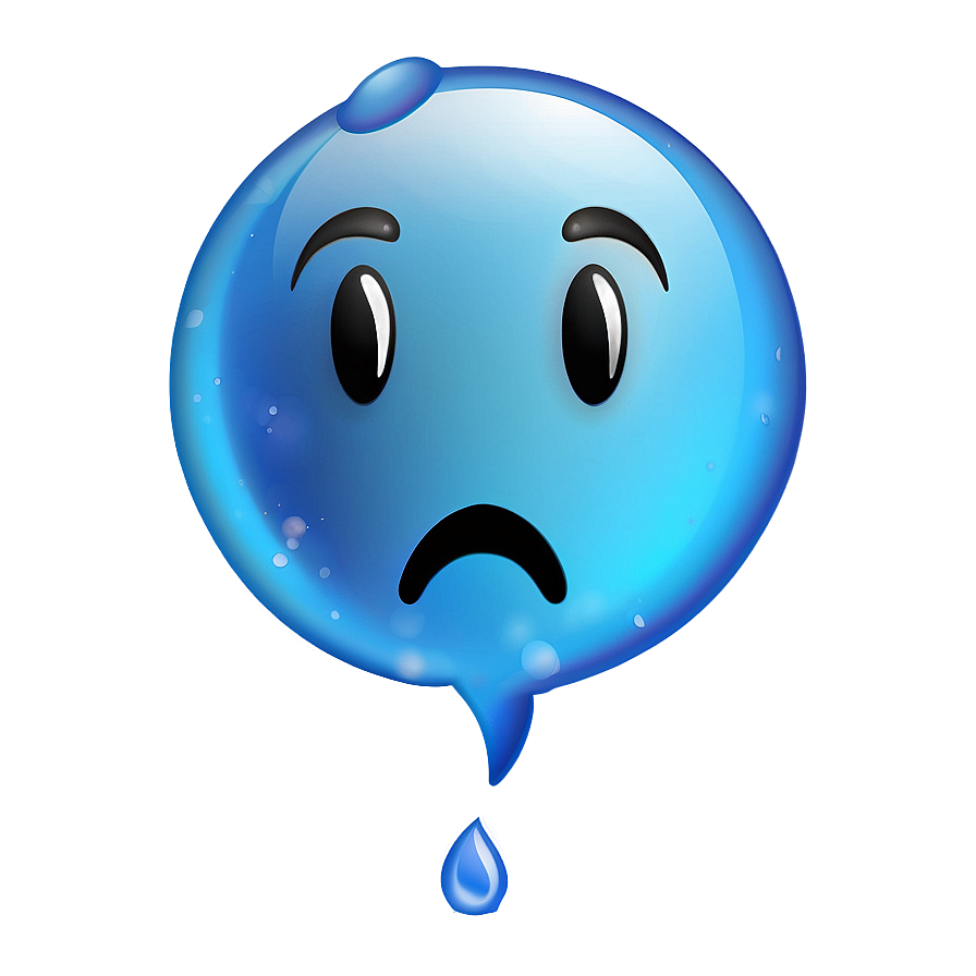 Sad Blue Emoji Png 55