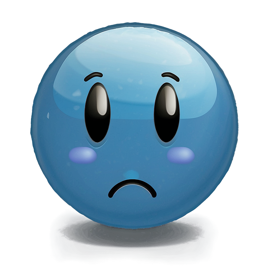 Sad Blue Emoji Png Gky