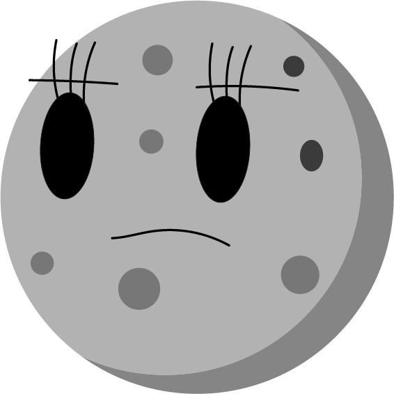 Sad Cartoon Moon