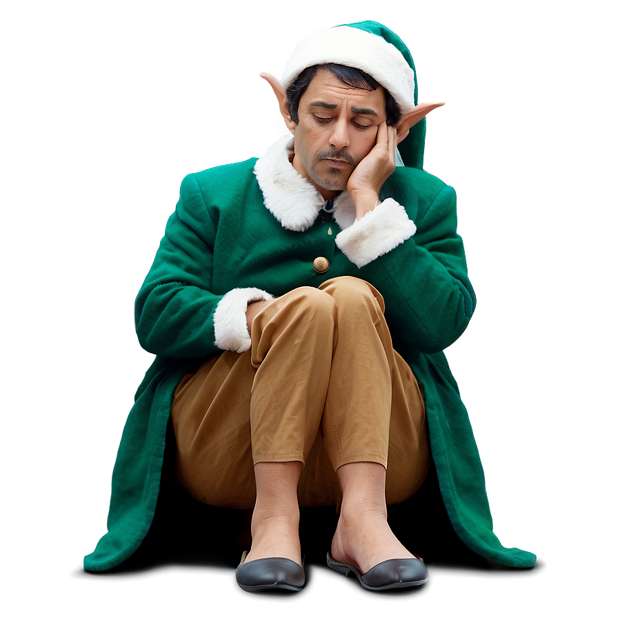 Sad Elf In Thought Png Njt