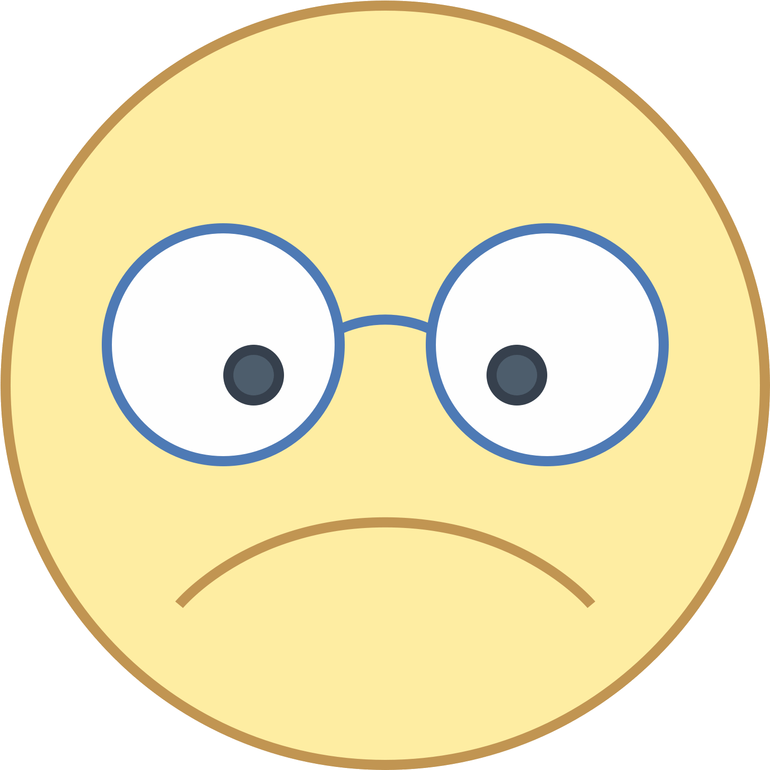 Sad Face Emojiwith Glasses