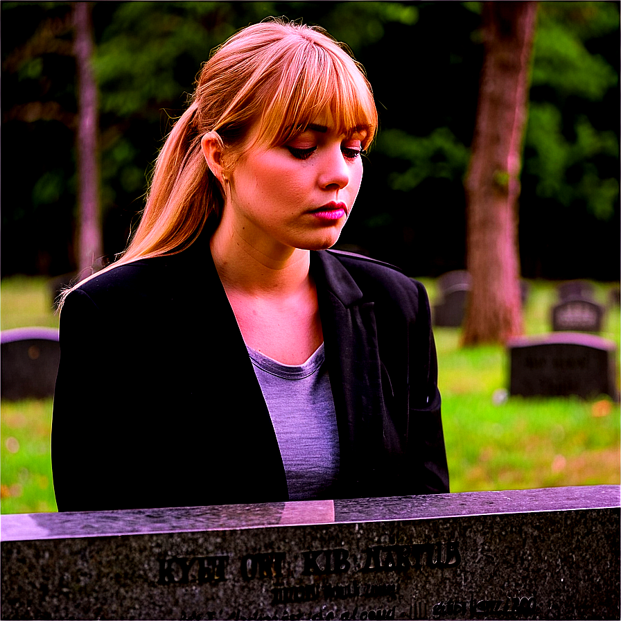 Sad Person At Graveyard Png Jub