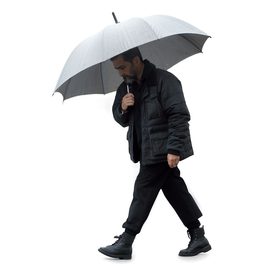 Sad Person Walking In Fog Png Gww