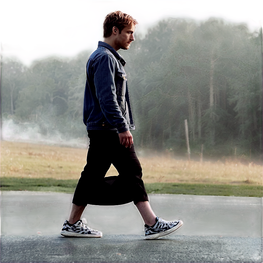 Sad Person Walking In Fog Png Phy