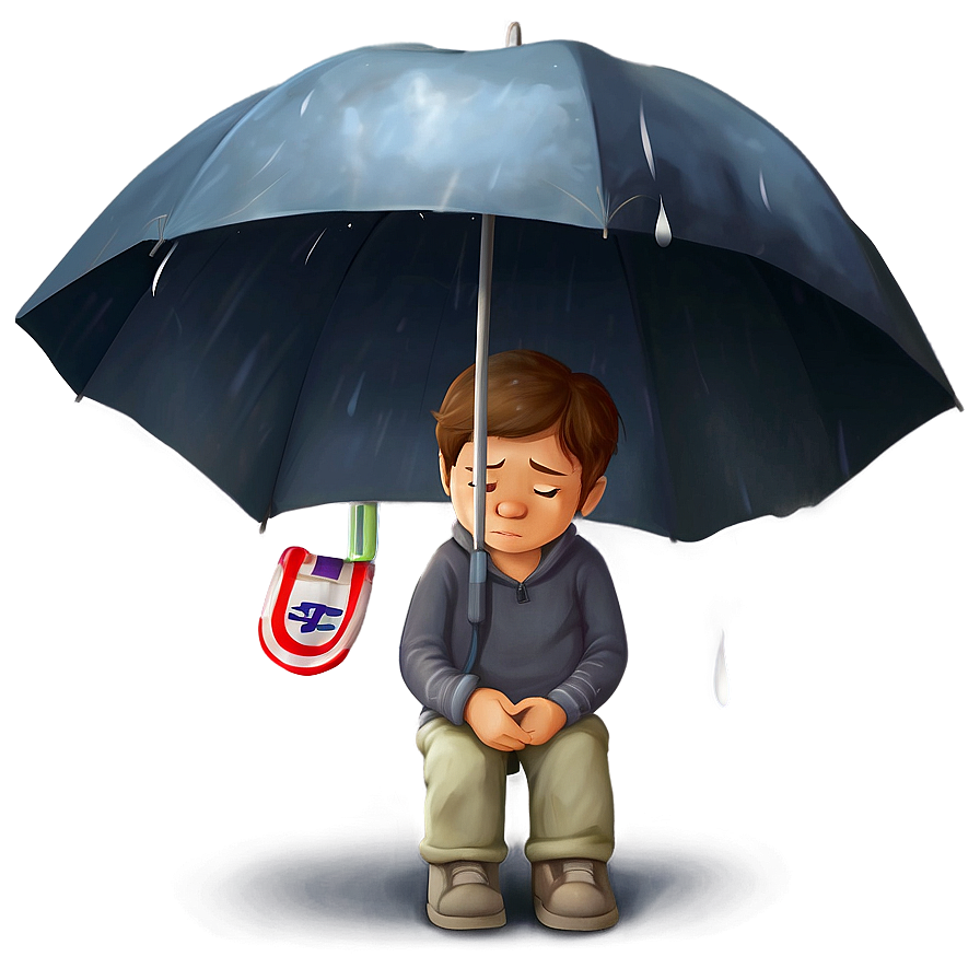 Sad Person With Dark Clouds Png Oyb