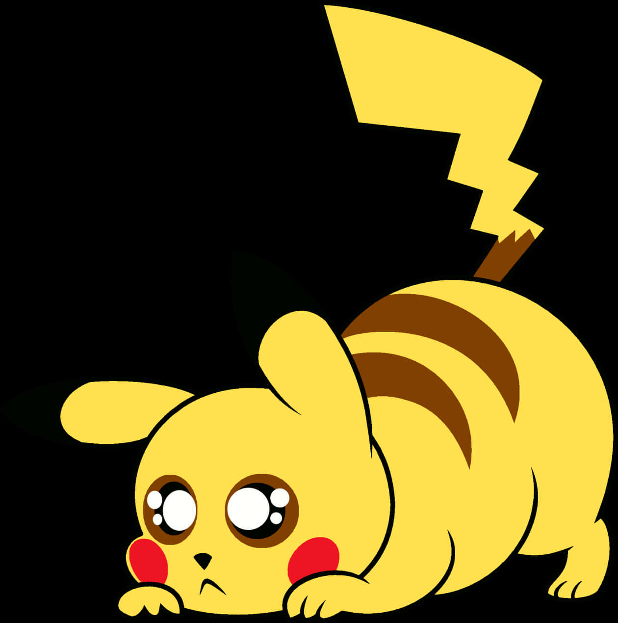 Sad Pikachu Black Background