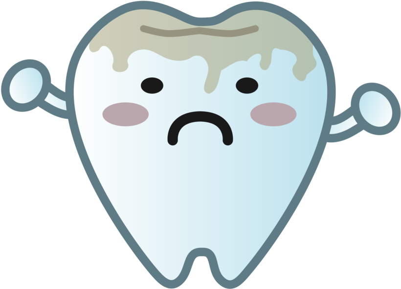 Sad Tooth Cavity Cartoon