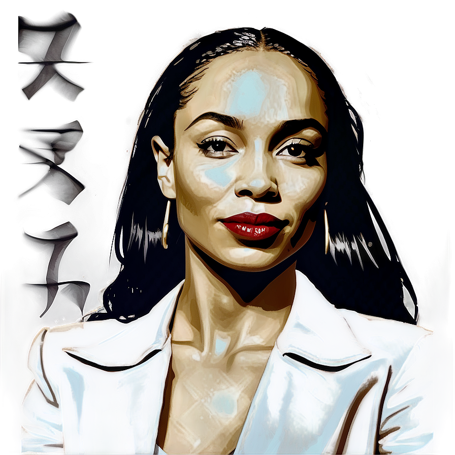 Sade Graphic Portrait Png Ugf40