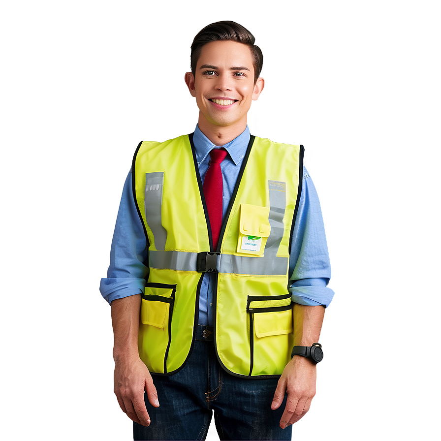 Safety Vest With Id Pocket Png 91