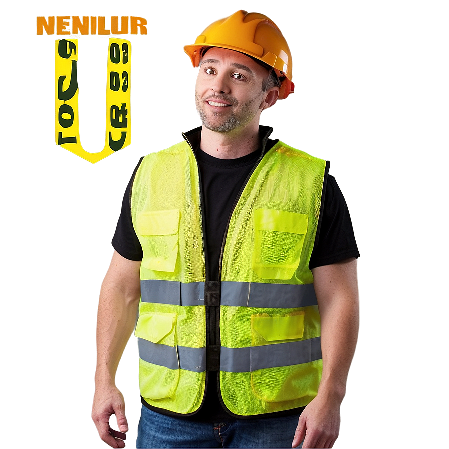 Safety Vest With Id Pocket Png Awv38