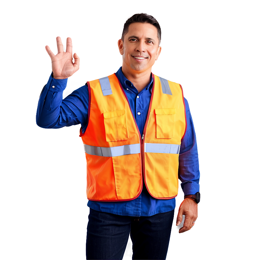 Safety Vest With Reflective Tape Png 16