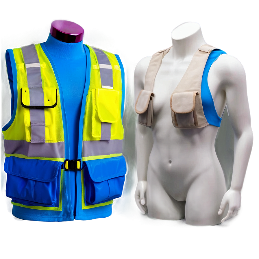 Safety Vest With Shoulder Pads Png 06282024