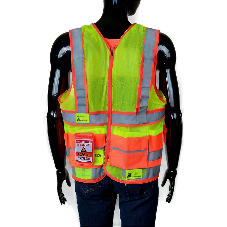 Safety Vest With Zipper Png 06282024