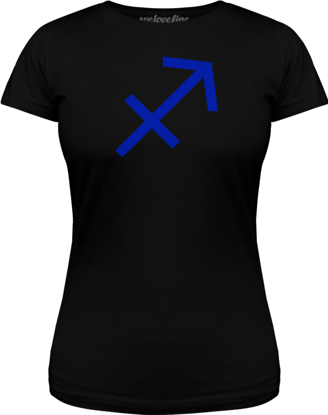 Sagittarius Symbol Black T Shirt