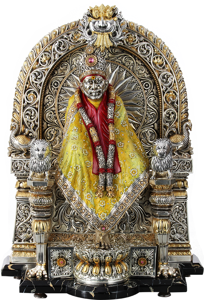 Sai Baba Statue Ornate Throne.png