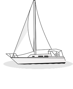 Sailboat Silhouette Graphic