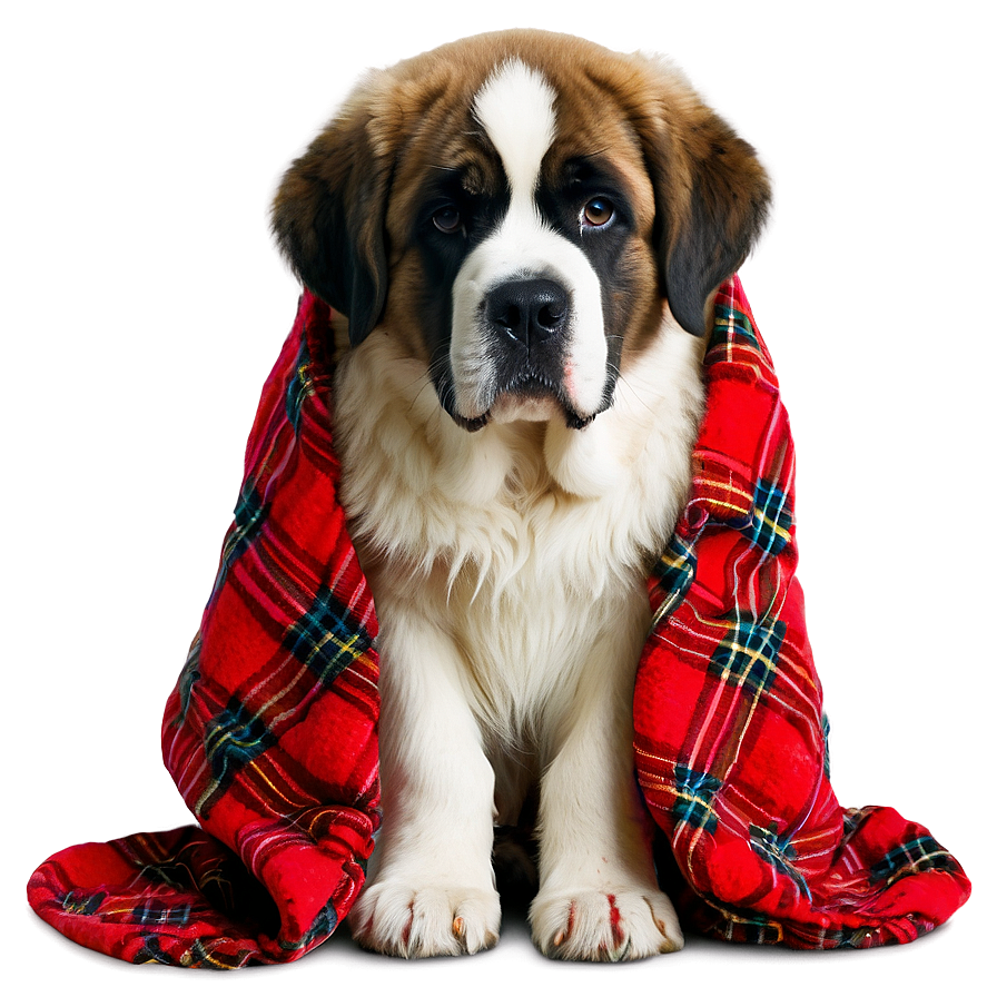 Saint Bernard In A Blanket Png 60