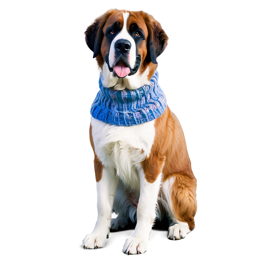 Saint Bernard In A Sweater Png Yny