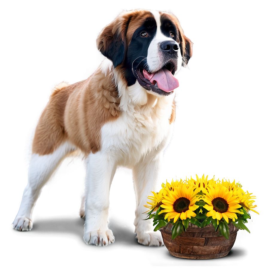 Saint Bernard In Summer Png Ity96