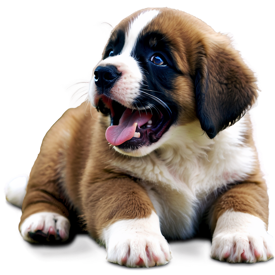 Saint Bernard Puppy Yawn Png 06252024