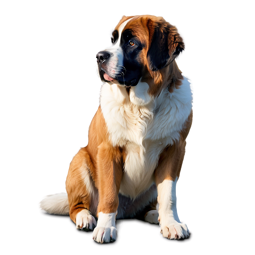 Saint Bernard Sitting Pose Png 49