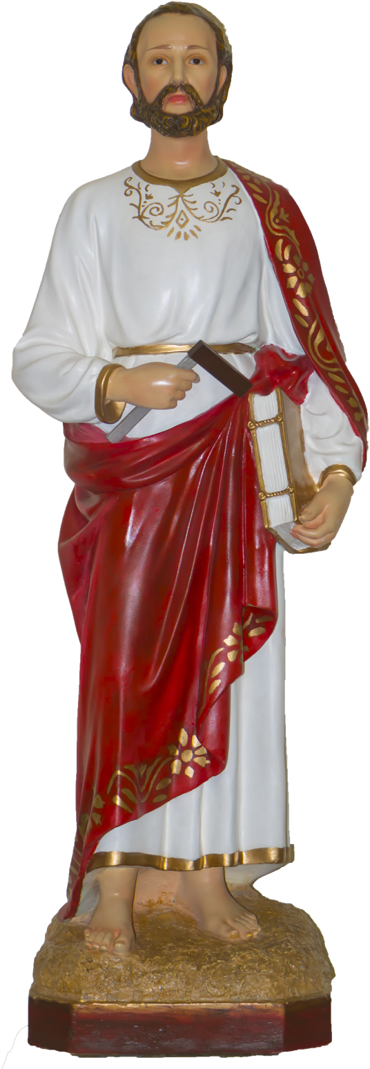 Saint Statue Redand White Robe