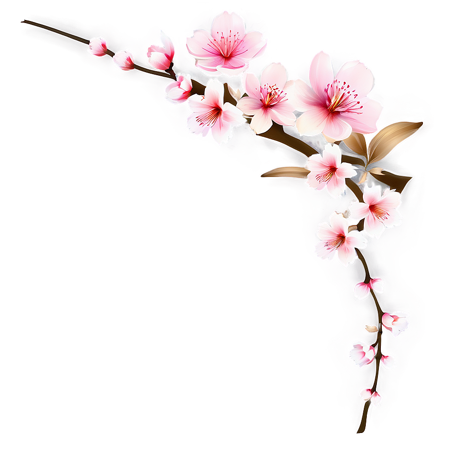 Sakura Flower Border Png Hii47