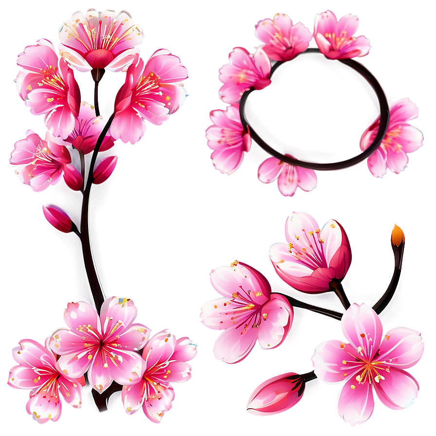 Sakura Flower Cartoon Png 06202024