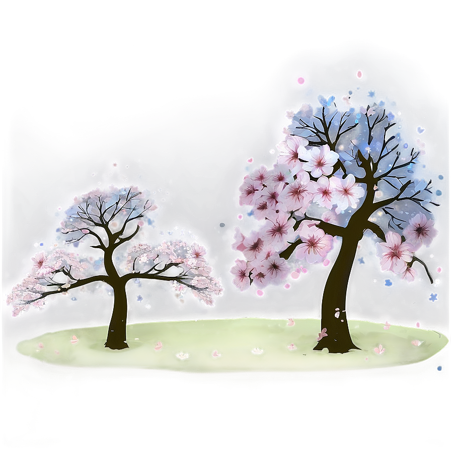 Sakura Tree At Night With Stars Png 60