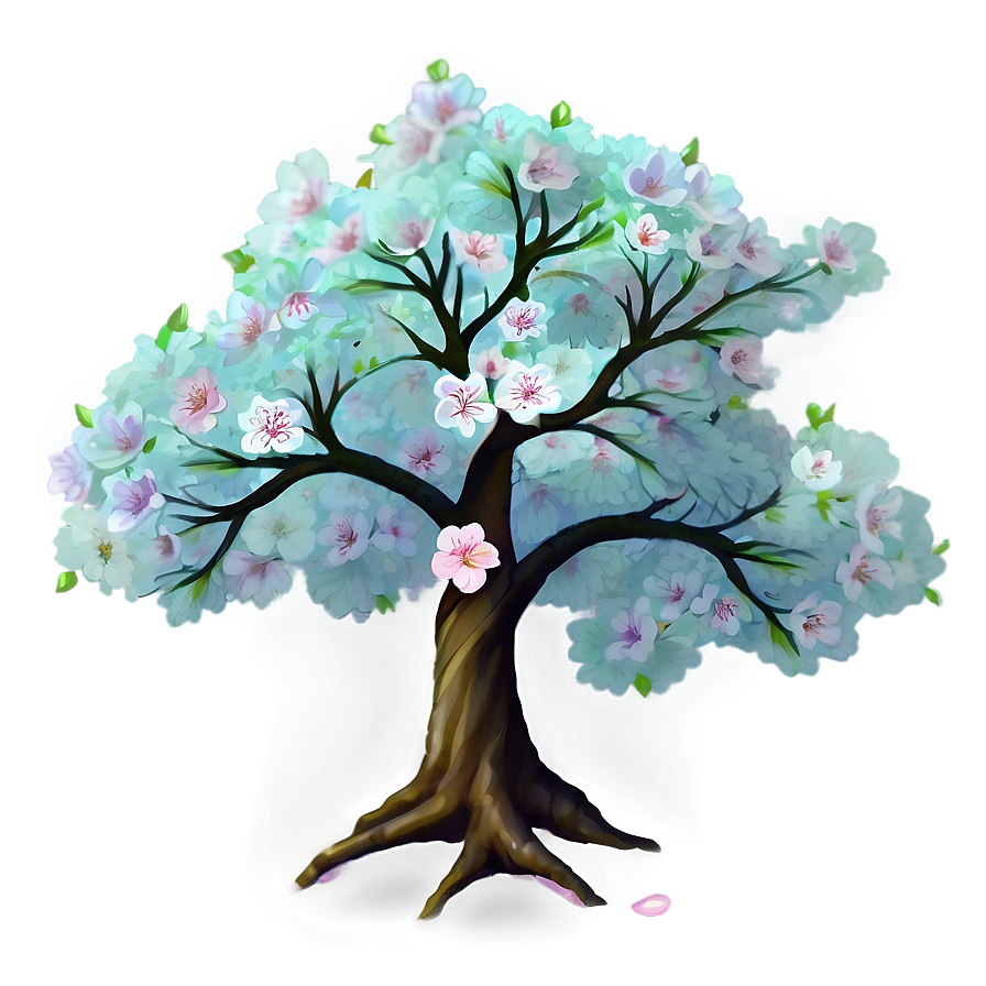 Sakura Tree In Anime Style Png 47