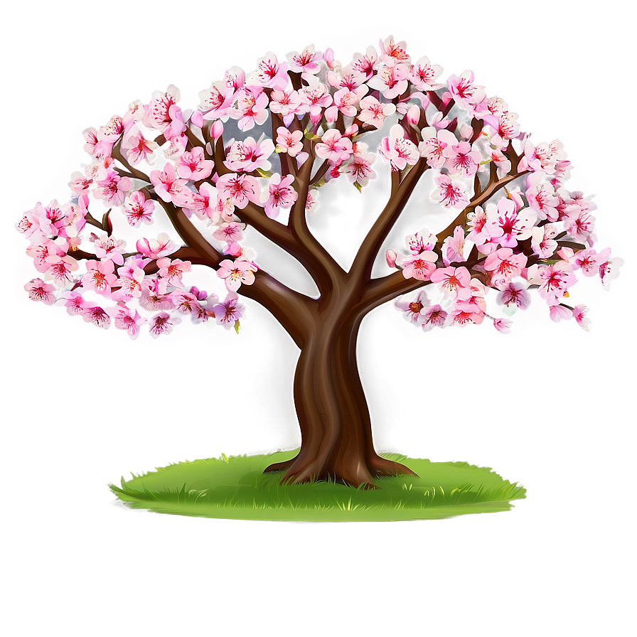 Sakura Tree With Festival Background Png 49