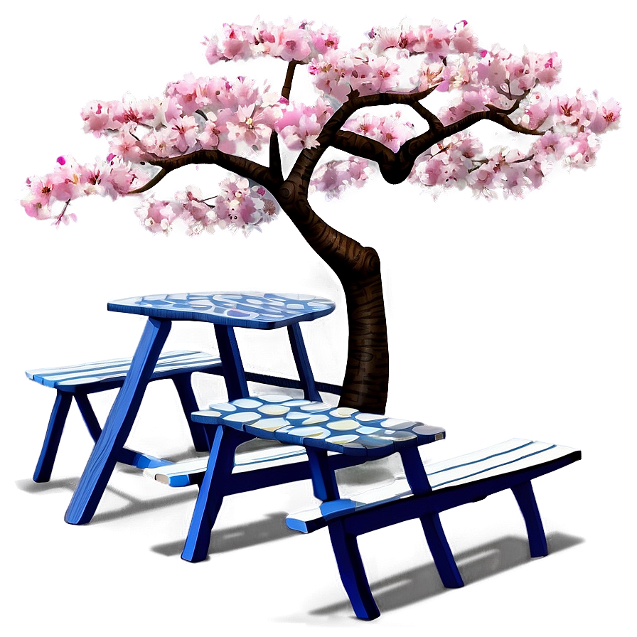 Sakura Tree With Picnic Scene Png 06122024