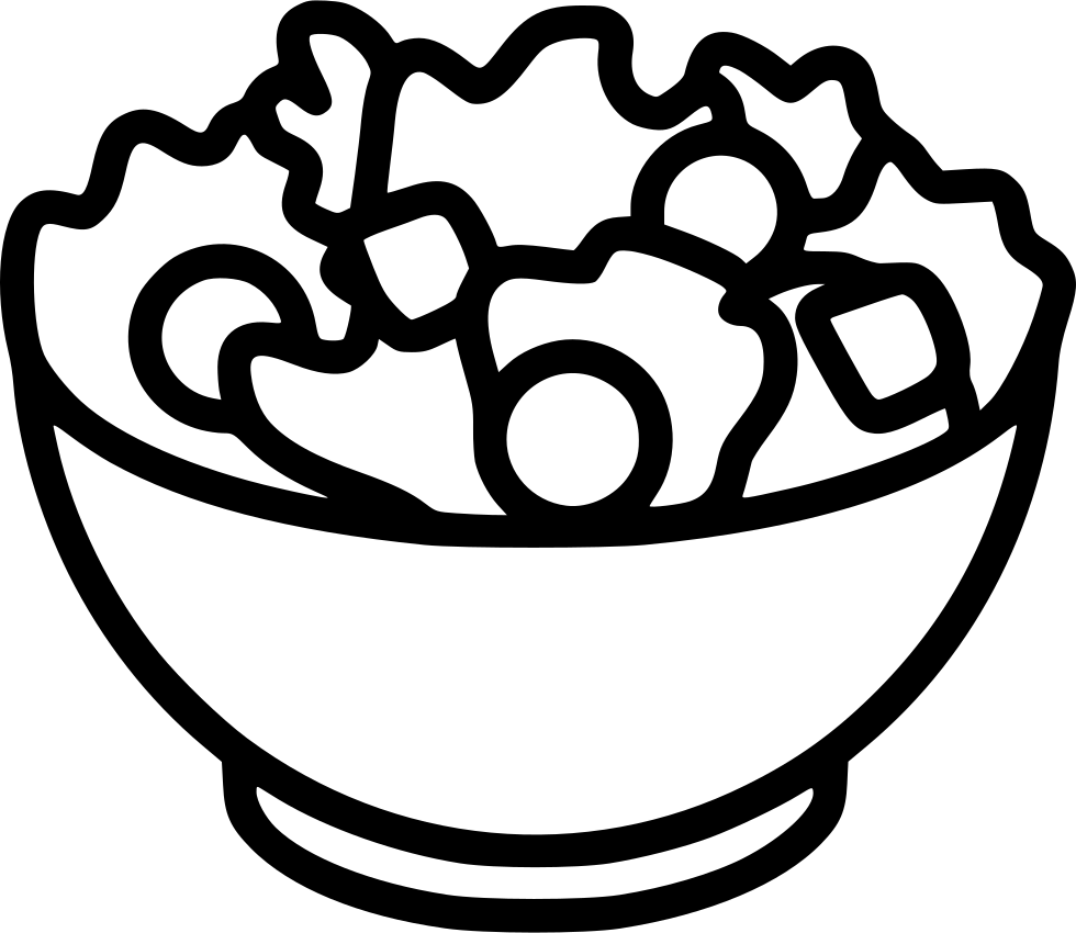 Salad Bowl Line Art