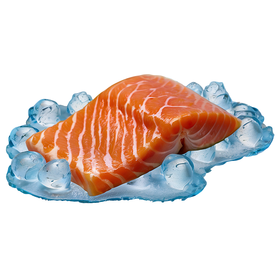 Salmon Fillet On Ice Png Oko