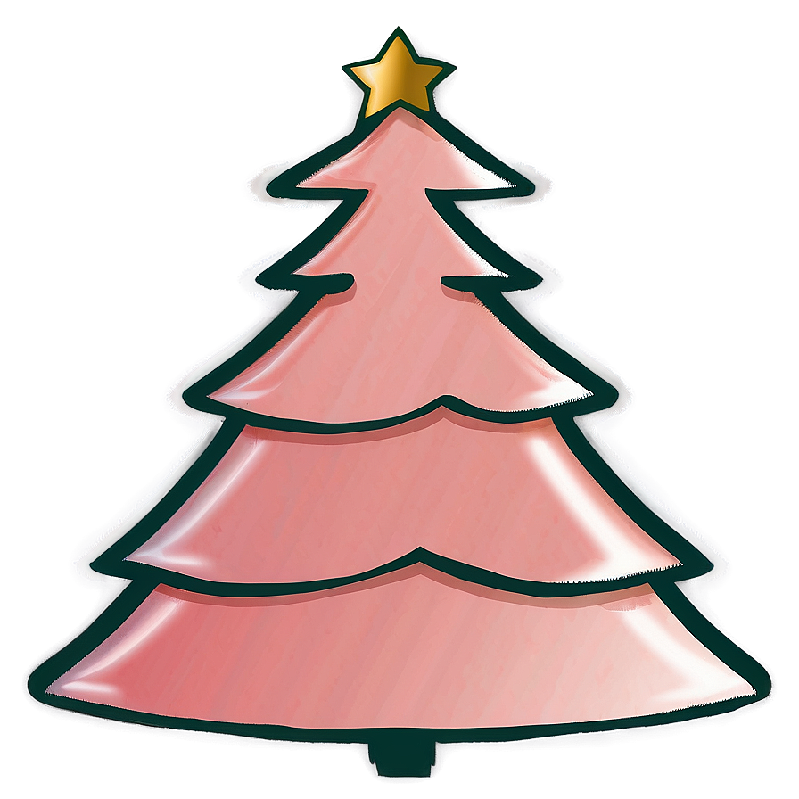 Salmon Pink Christmas Tree Png Caa37