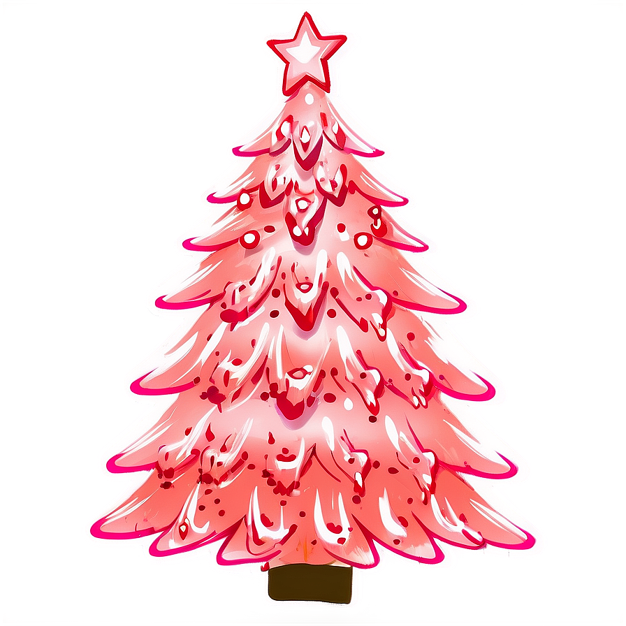 Salmon Pink Christmas Tree Png Sqs