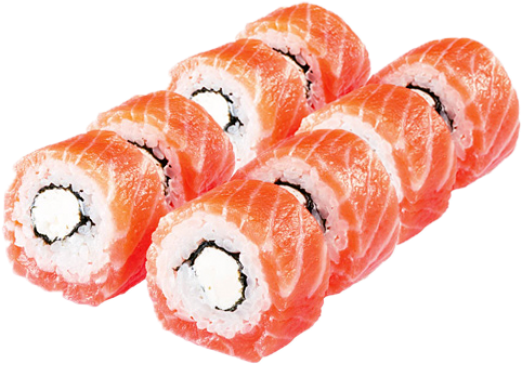 Salmon Sushi Rolls Transparent Background