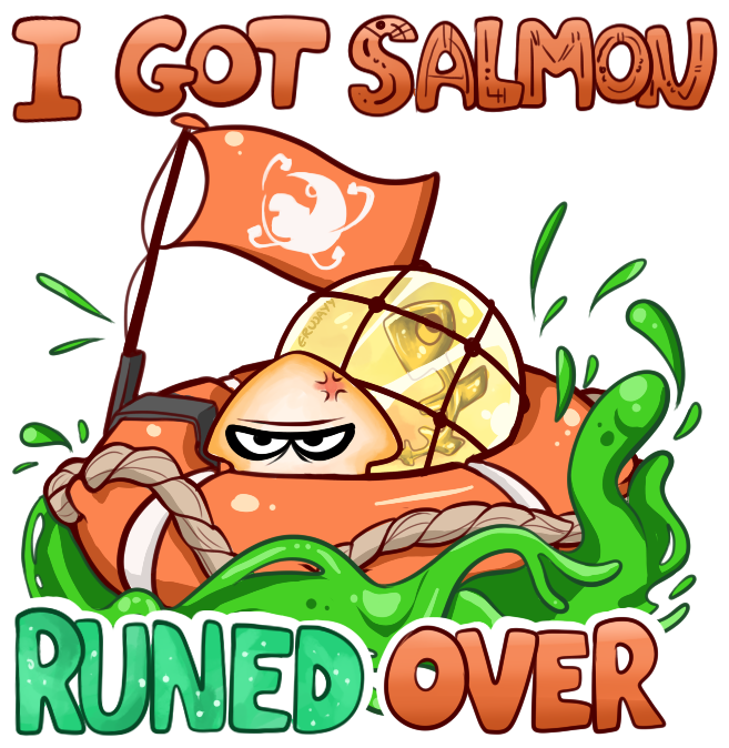 Salmon Treasure Cartoon Character