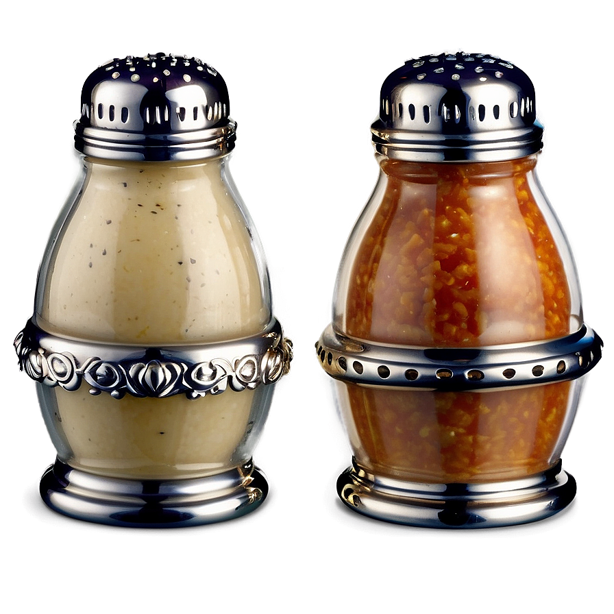 Salt And Pepper Shakers With Labels Png 69