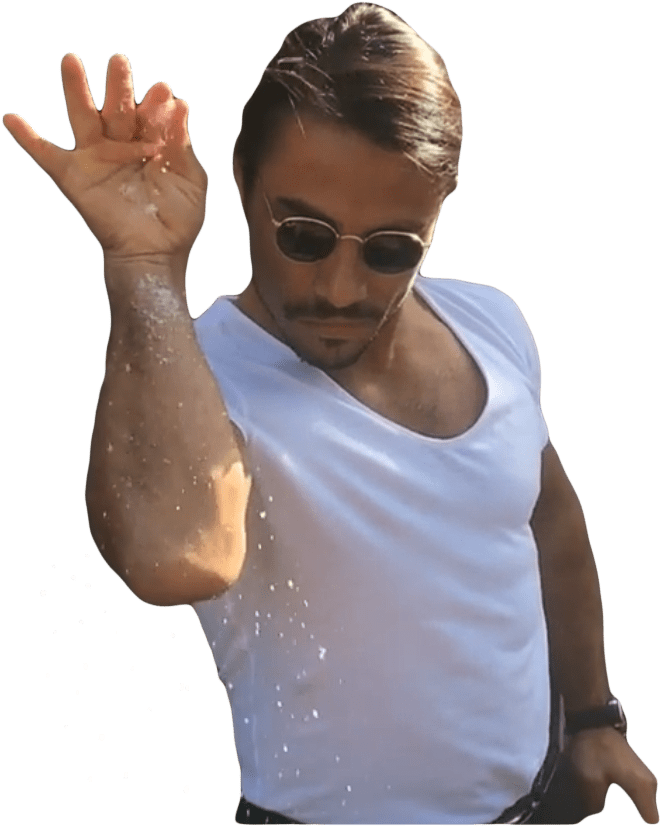 Salt Bae Meme Man Sprinkling Salt